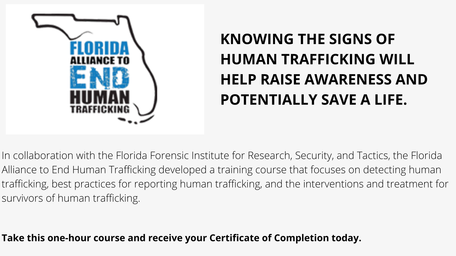 FEATURED CLE, Human Trafficking – Identification, Reporting and  Interventions